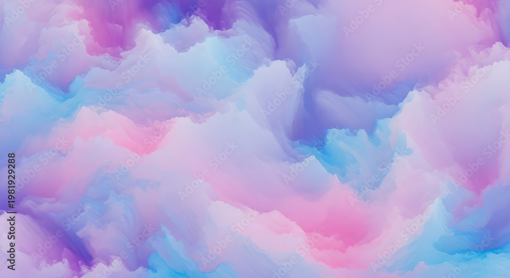 Fototapeta premium A swirling, vibrant abstract background featuring soft pastel tones of violet, blue, and pink, resembling the fluid nature of subconscious dreaming, ethereal, surreal, cyan