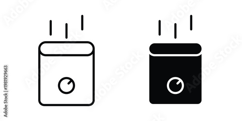 Humidifier icon vector logo. icons in solid, editable strokes.