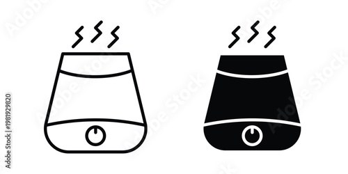 Humidifier icon vector logo. icons in solid, editable strokes.