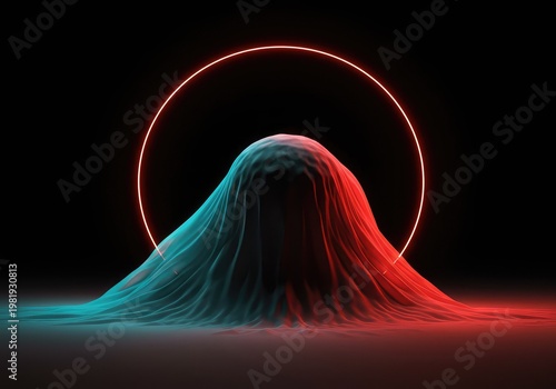 Conceptual visual representation of nonexistence, pure potential, or the fundamental uncertainty of abstract reality and limits, gradient, flowing, formless