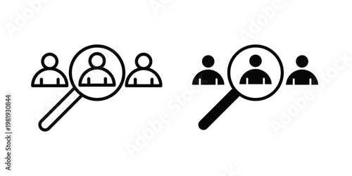 job vacancy icon vector logo. icons in solid, editable strokes.