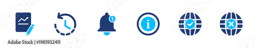 User activity icons set, Solid icon elements