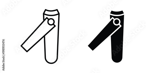 Nail clippers icon vector logo. icons in solid, editable strokes.