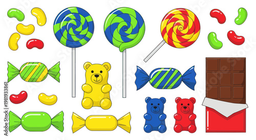 Colorful Assortment of Candies and Sweets