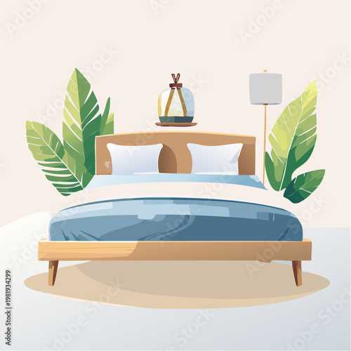 Diffuser mit ätherischen Ölen im Schlafzimmer