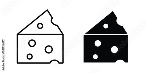 Parmesan icon vector logo. icons in solid, editable strokes.