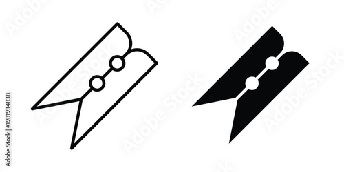 Peg icon vector logo. icons in solid, editable strokes.