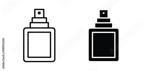 Perfume icon vector logo. icons in solid, editable strokes.