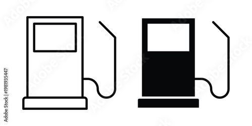 petrol icon vector logo. icons in solid, editable strokes.