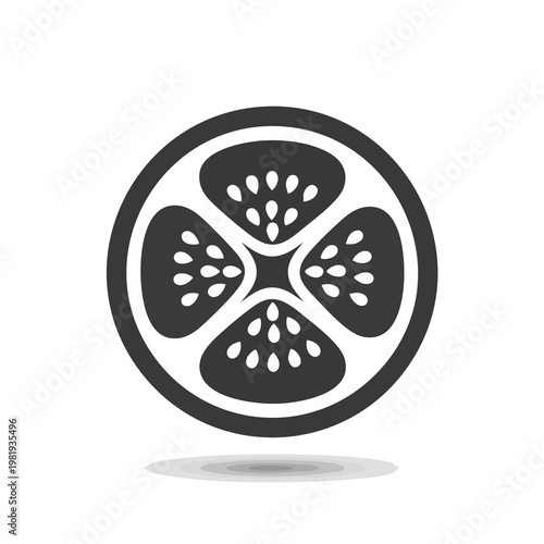 Freshly sliced citrus fruit with vibrant interior and juicy segments