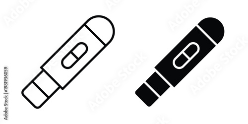 Pregnancy test icon vector logo. icons in solid, editable strokes.