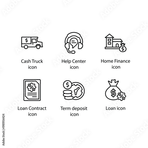 Cash Truck, Help Center, Home Finance, Loan Contract, Term deposit, Loan, icon