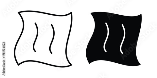 Rag icon vector logo. icons in solid, editable strokes.