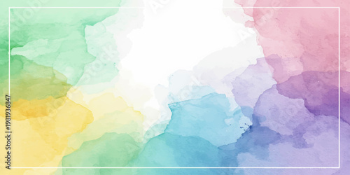 Watercolor Splendor: An abstract watercolor creation showcases a vibrant blend of pastel hues, inviting viewers into a world of artistic expression, evoking a sense of calm and creative inspiration.