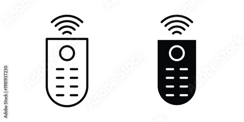 Remote icon vector logo. icons in solid, editable strokes.