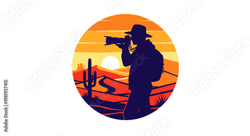 Man in cowboy hat looks through binoculars.