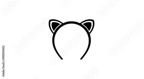 Cute Cat Ear Headband Icon