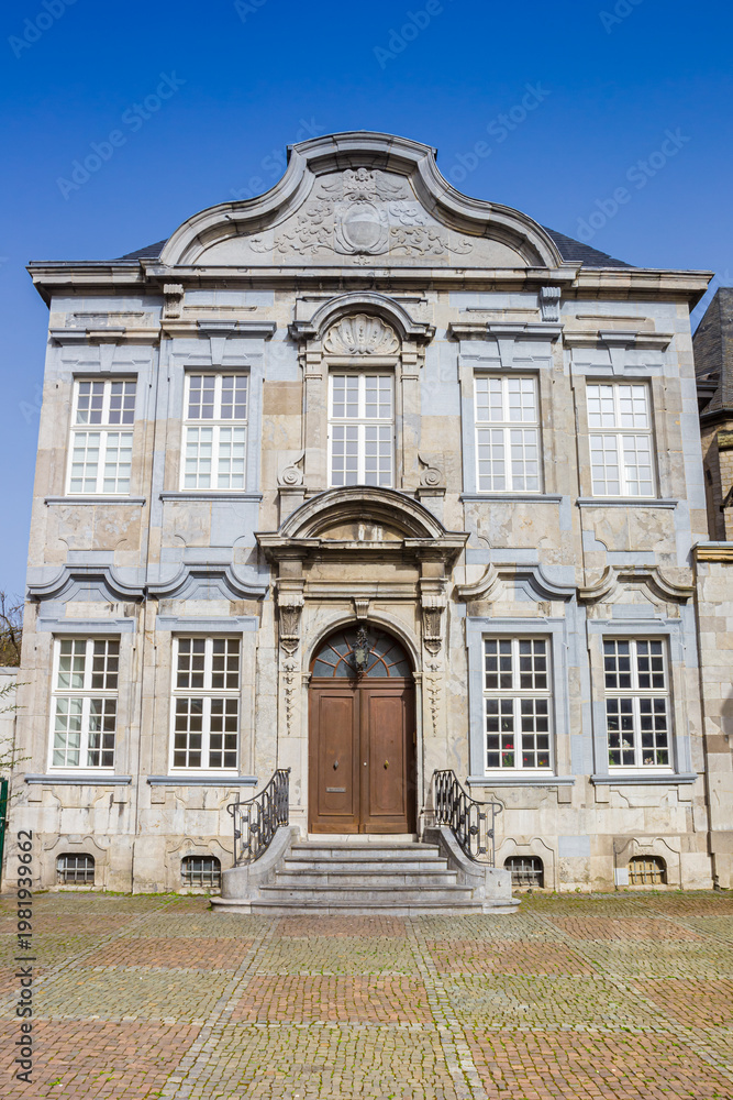 Fototapeta premium Front facade of the holy cross rectory in Aachen, Germany
