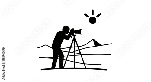 Man taking photo with camera.