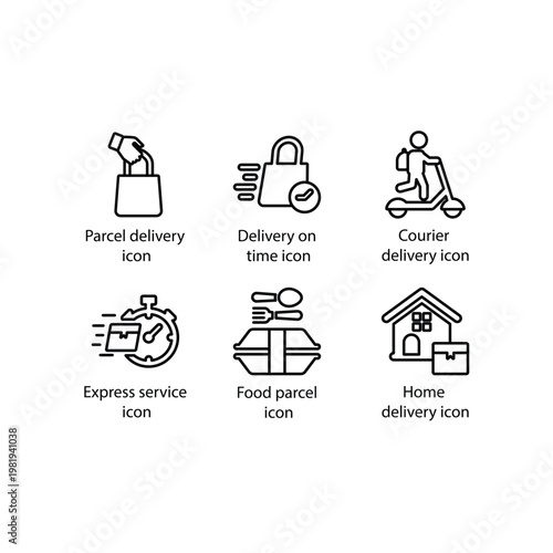 Drone delivery, E commerce payment, Parcel delivery, Express service, Food parcel, Home delivery, icon