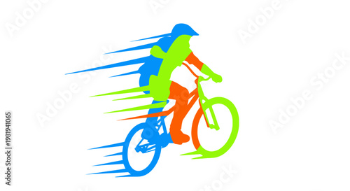 Person Riding a Bicycle Fast Speed.