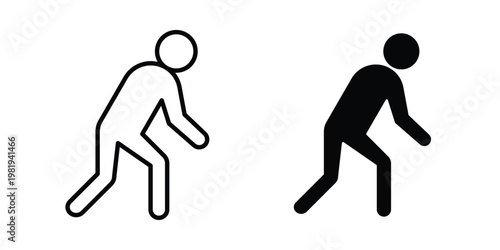 Tired icon vector logo. icons in solid, editable strokes.