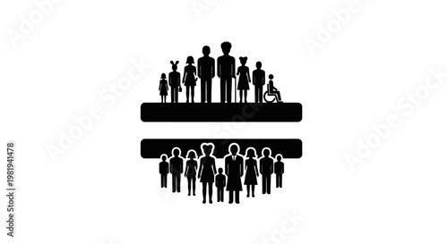 Diverse group of people standing together.