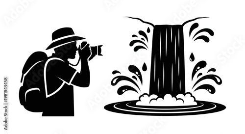 Man taking photo with camera.