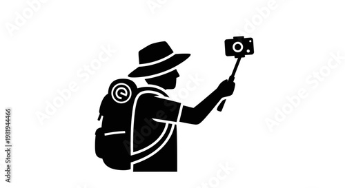 Man taking selfie with camera phone.