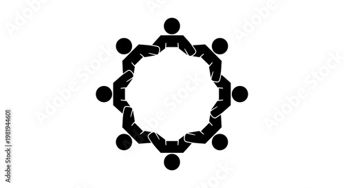 People Holding Hands in Circle.