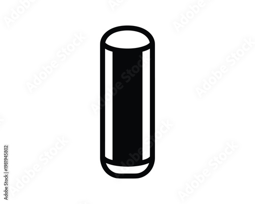Dowel pin vector illustration, metal cylinder pin design