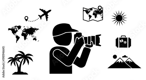 Person Wearing Sunglasses Holding Binoculars.