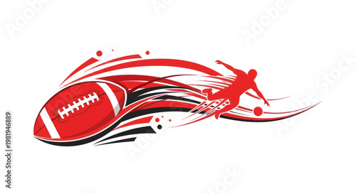 American Football and Soccer Player Dynamic Action Motion Graphic