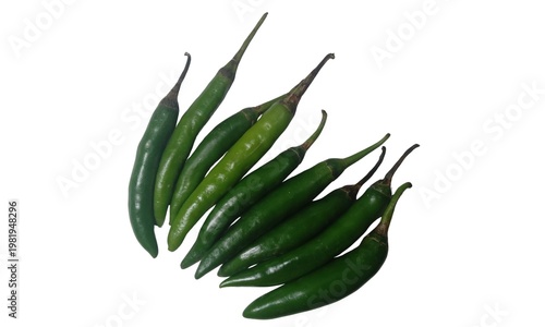 Fresh Green Bird's Eye Chilies Vibrant Hot Thai Peppers for Spicy Culinary Recipes