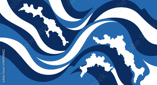 Silhouettes of Running Horses in Motion.