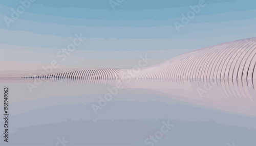 Architecture, abstract design with modern geometric forms, structural composition concept, futuristic building shapes, clean minimal vector illustration.