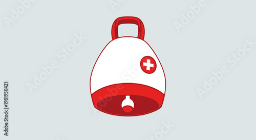 First aid bag with red cross medical kit.