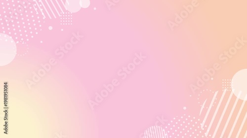 cute background with a geometric frame and a simple pastel gradient