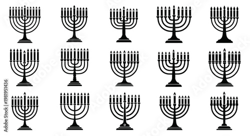 Hanukkah Menorah Collection: Festive Symbols of Jewish Tradition and Light