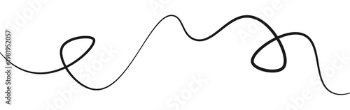 Cable wired thread wave line abstract design vector