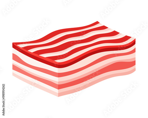 Smoked ham leg on bone for holiday feast and gourmet deli meat selection for parties - Vector Illustration