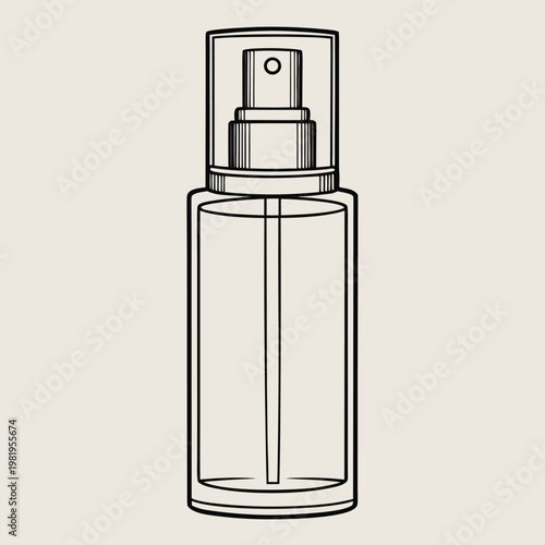 Clear spray bottle with cap cosmetic beauty