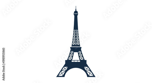 Eiffel Tower Silhouette - Iconic Paris Landmark