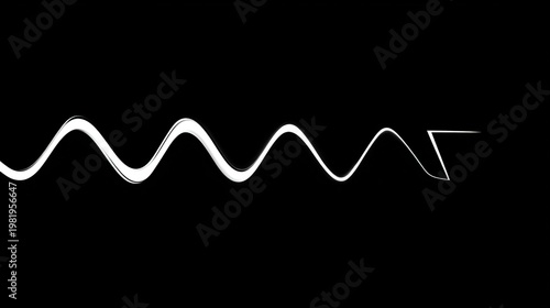 trough. Two sound waves, one smooth and one jagged, on a dark background. STEM education sheets, lab safety posters, designed for biotech research communications, supports STEM education.