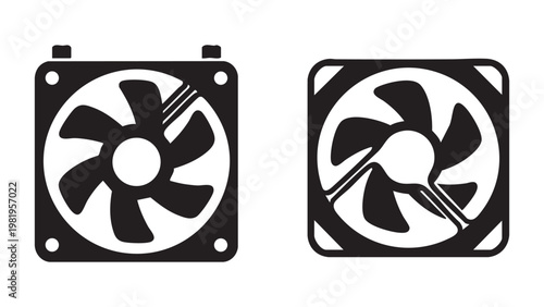Computer cooling fan icons side by side