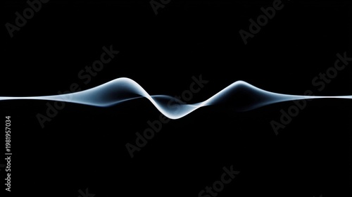 trough. Two sound waves, one smooth and one jagged, on a dark background. STEM education sheets, lab safety posters, designed for biotech research communications, supports STEM education.