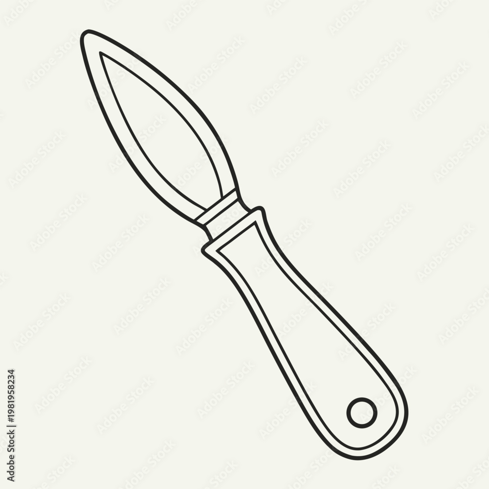 Obraz premium Black line of a utility knife cutter line tool equipment