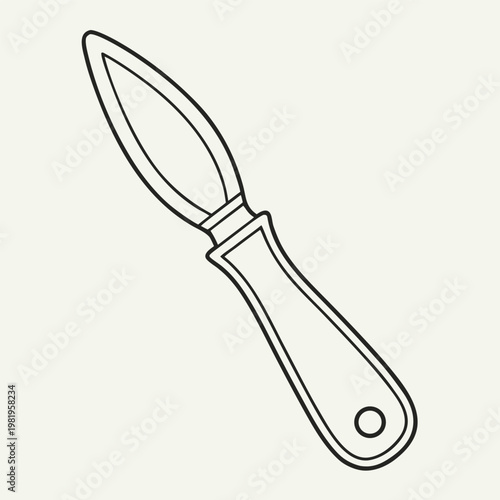 Black line of a utility knife cutter line tool equipment