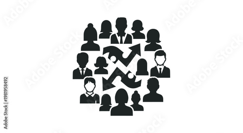 Business people crowd networking meeting.