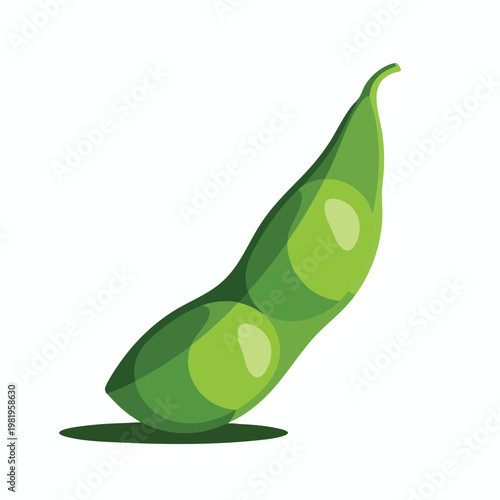 Fresh Green Edamame Bean Pod with Bright Natural Colors